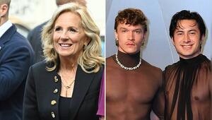 Jill Biden wird nicht mit Connor Storrie und Hudson Williams (re.) drehen.