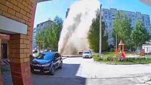 „Geysir“ in Wohnviertel: Wasserfontäne schiesst mehr als 20 Meter in den Himmel