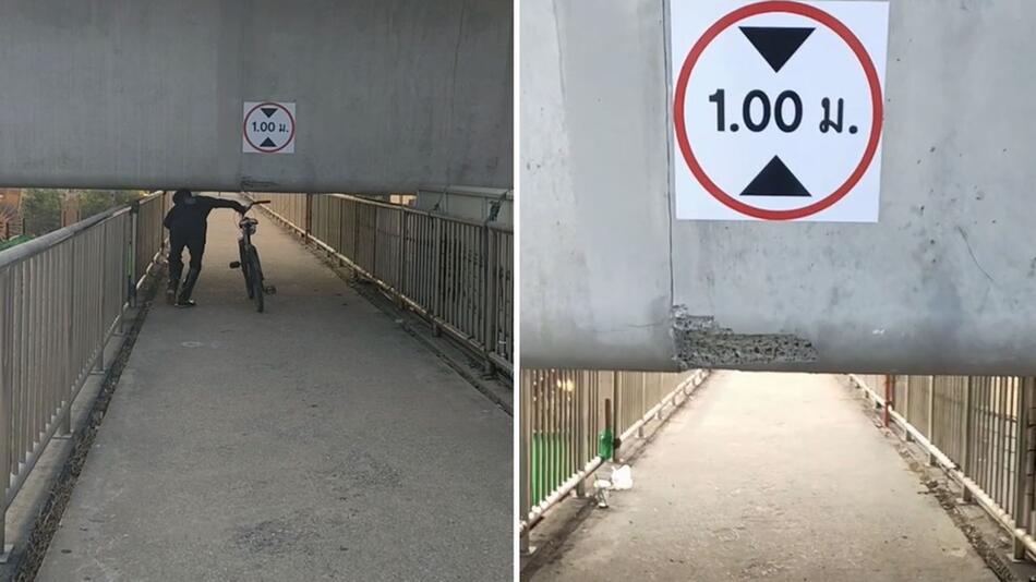 Völlige Fehlkonstruktion: Brücke zwingt Fussgänger in die Knie