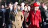 König Charles und Königin Camilla auf dem Weg zum Gottesdienst in Sandringham.