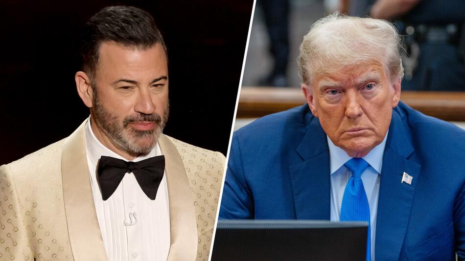 Jimmy Kimmel (l.) kontert erneut gegen Donald Trump.