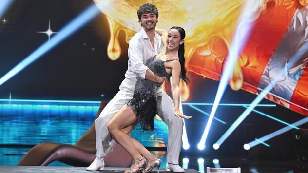 Aurora Ramazzotti mit Tanzpartner Nikita Perotti.