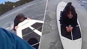 Rettung mit Surfbrett: Polizisten holen Teenager aus eisigem See in Alaska