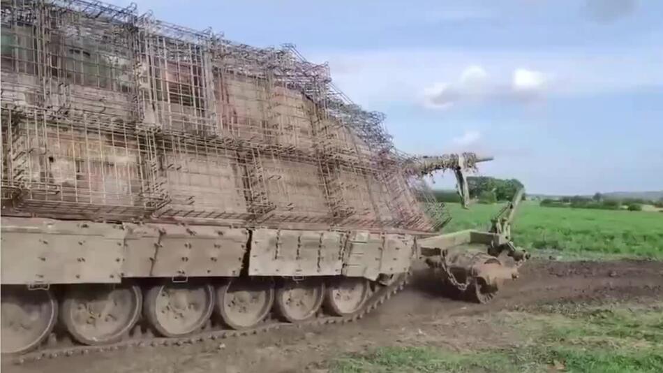 Der sogenannte Schildkrötenpanzer kommt für Russland im Ukraine-Krieg zum Einsatz