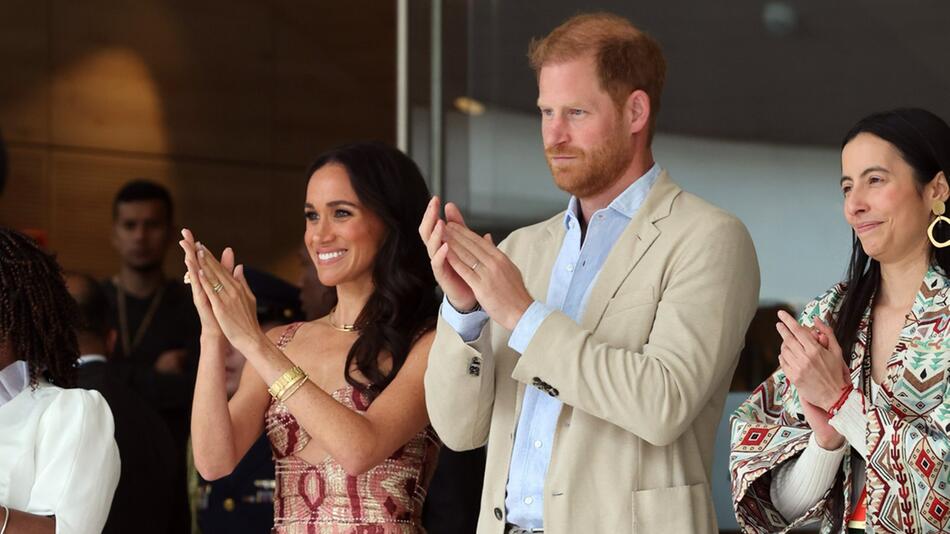 Herzogin Meghan und Prinz Harry an Tag eins ihrer Kolumbien-Reise.