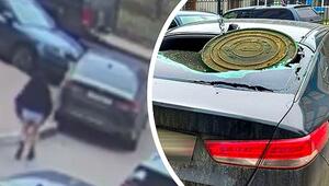 Zerbrochene Liebe: Frau geht mit Gullydeckel auf Auto ihres Ex los