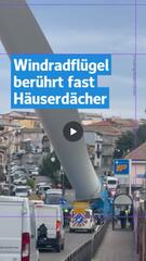 Transport eines Windradflügels