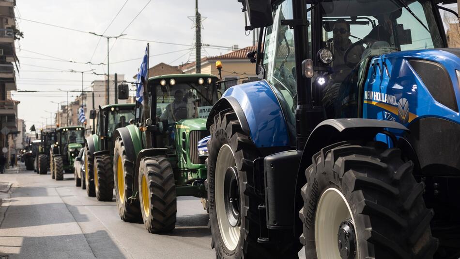 Landwirte bei einer Demonstration in Athen