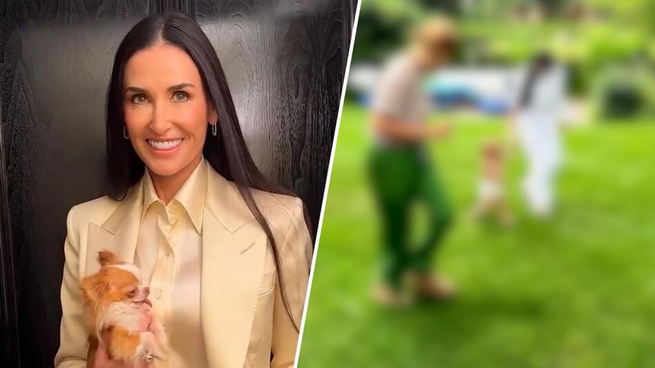 Süsse Familienfotos: Demi Moore ganz vernarrt in ihre Enkeltochter