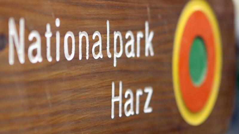 Hinweisschild für den Nationalpark Harz