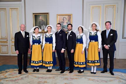 Der Kern der schwedischen Königsfamilie am Nationalfeiertag.