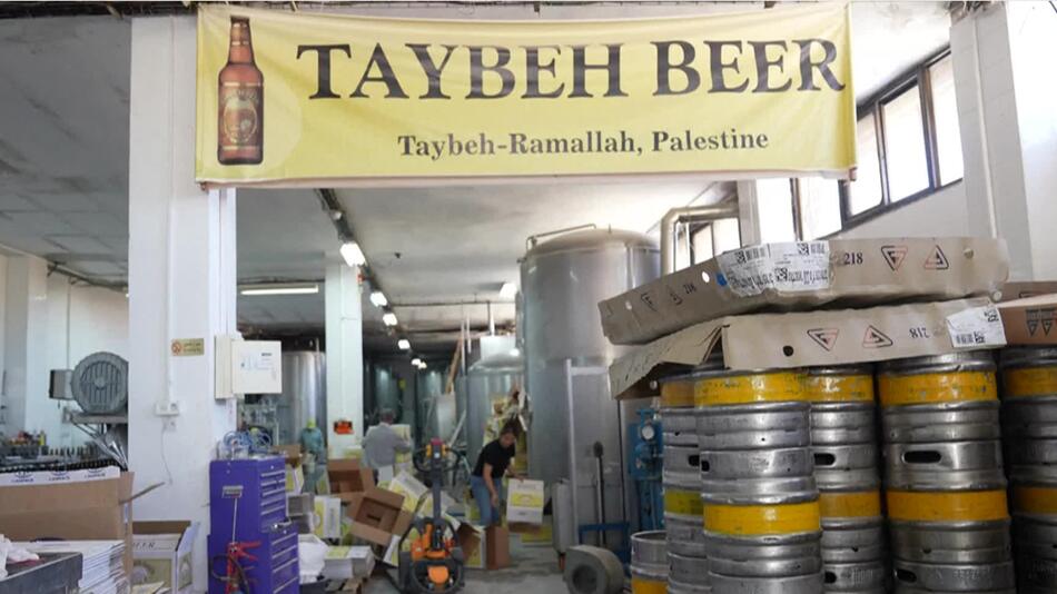 Das Lager von Taybeg Beer ist zugestellt mit Fässern.