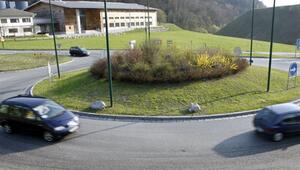 Kreisverkehr bei Kufstein (Österreich)