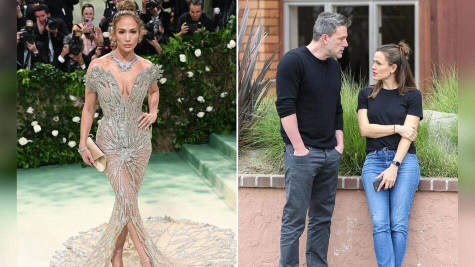 Jennifer Lopez (l.), Ben Affleck und Jennifer Garner trafen in Los Angeles aufeinander.