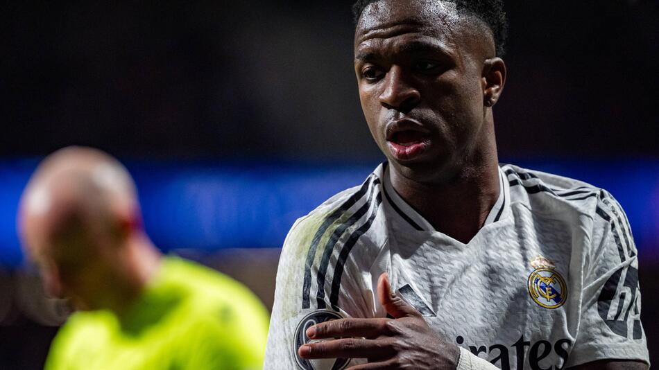 Real Madrids Flügelstürmer Vinicius Junior wird von Fans immer wieder rassistisch beleidigt.