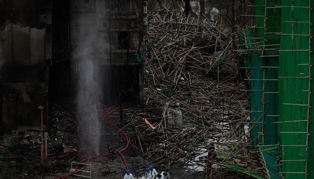 Nach Brand in Hongkong