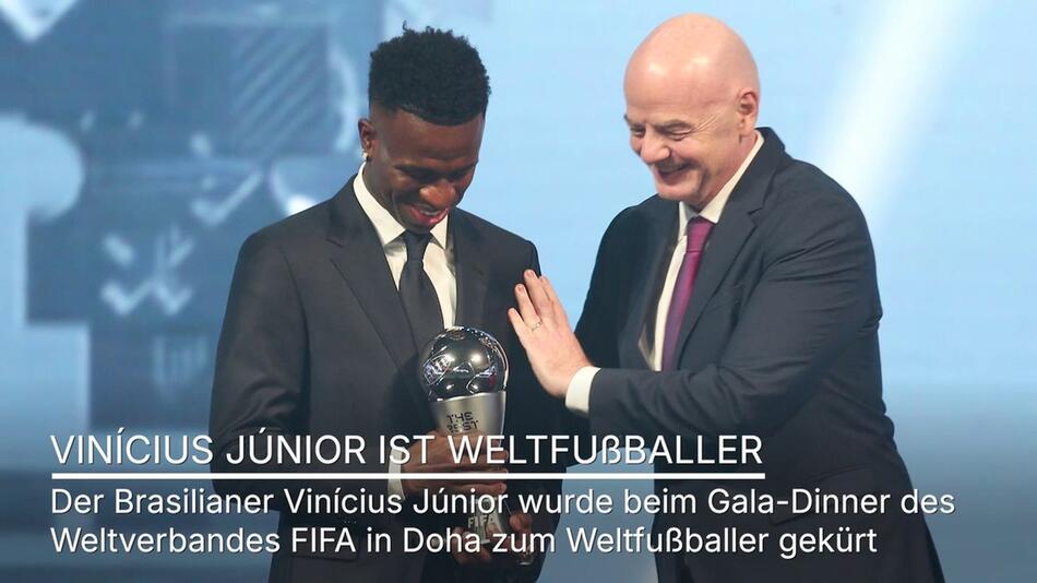 Gala in Doha: Vinícius Júnior als Weltfussballer geehrt