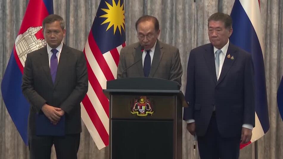Kambodscha und Thailand vereinbaren Waffenstillstand ab Mitternacht