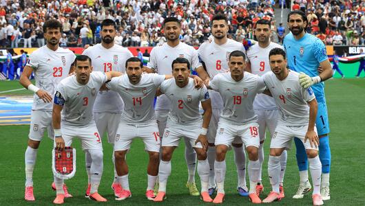 Die Startaufstellung der Iraner gegen Belgien.