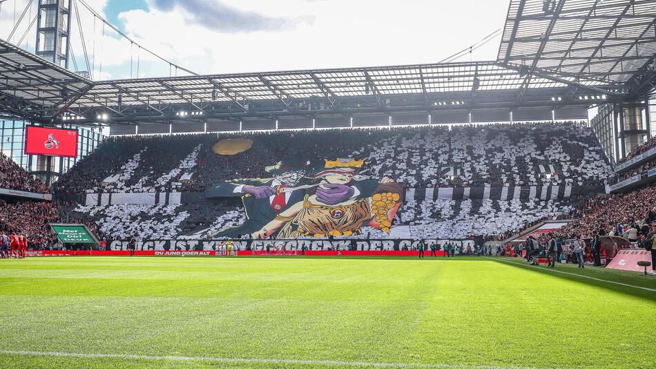 Choreo des 1. FC Köln gegen Fortuna Düsseldorf, "Glück ist kein Geschenk der Götter"