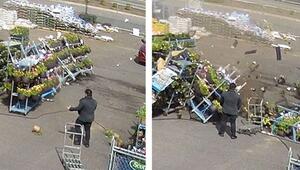 Chaos im Gartencenter: Windböe fegt Pflanzenregale um