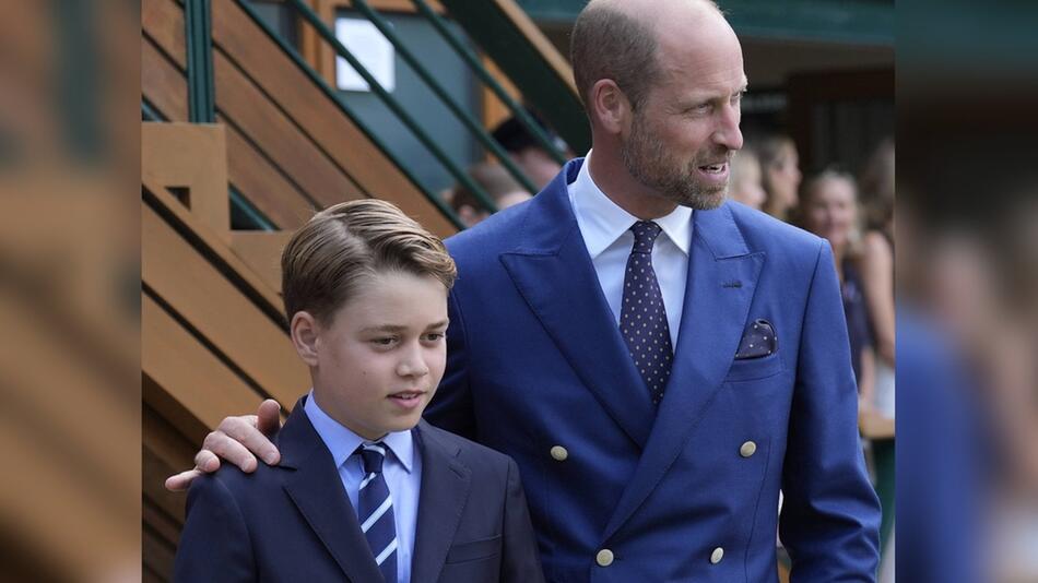 Prinz William und Prinz George werden eines Tages selbst die Krone des britischen Monarchen auf ...