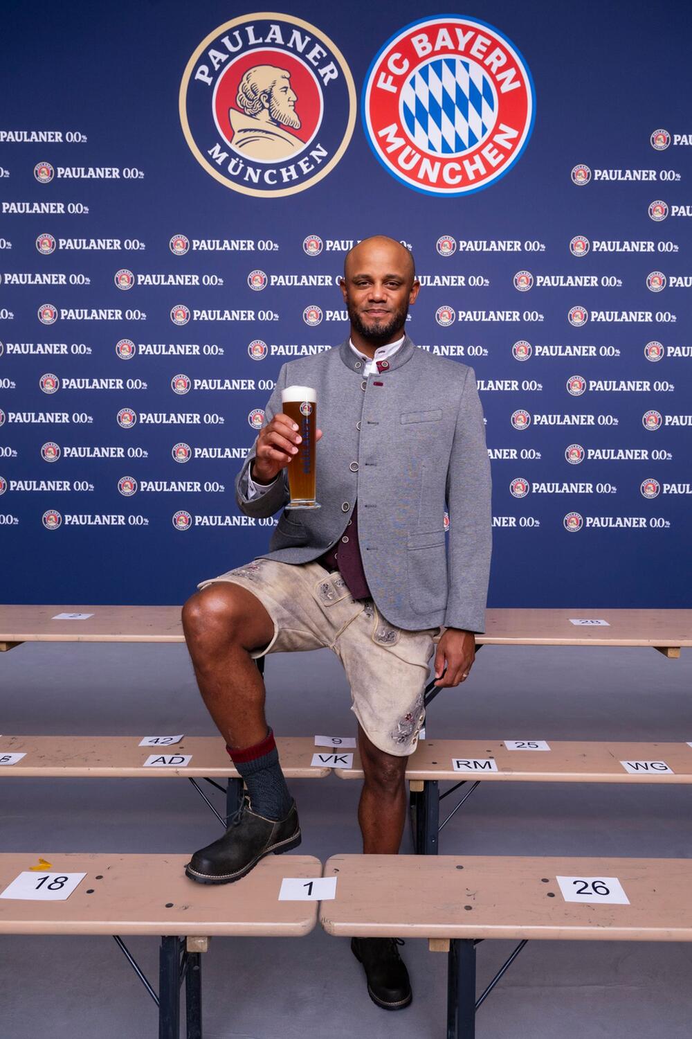 Paulaner Lederhosen-Shooting beim FC Bayern