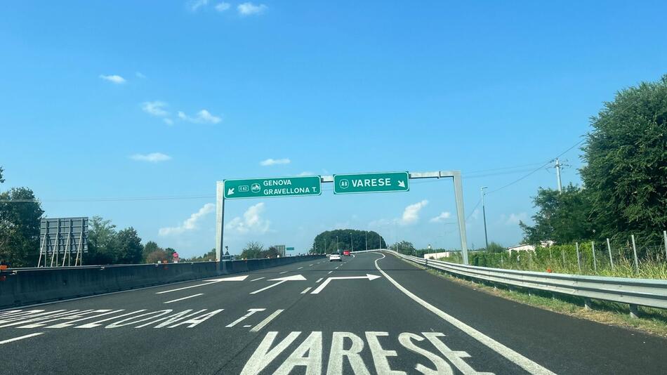 Autobahn zwischen Mailand und Varese