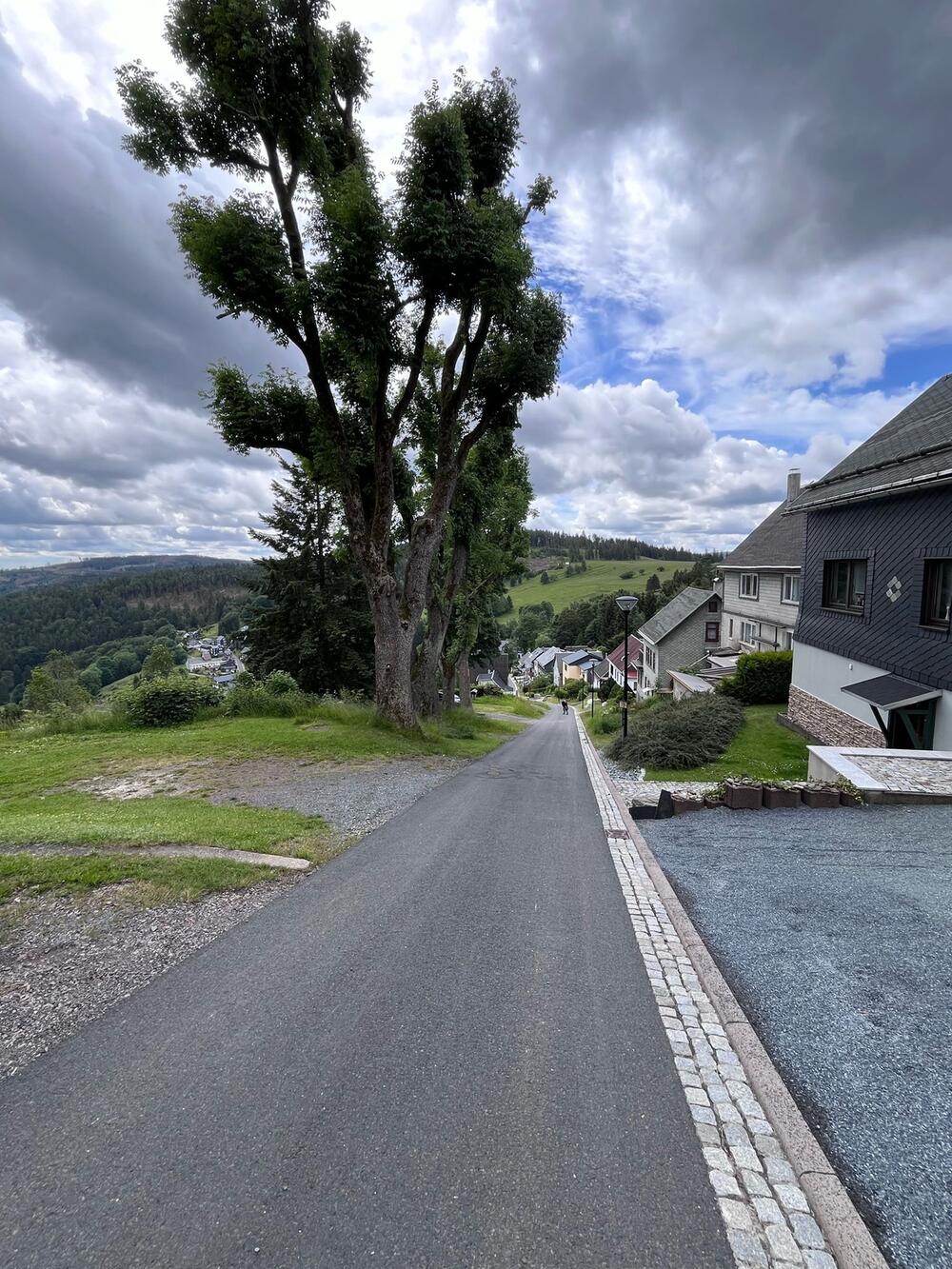 Steilste Ortsstrasse Deutschlands in Deesbach