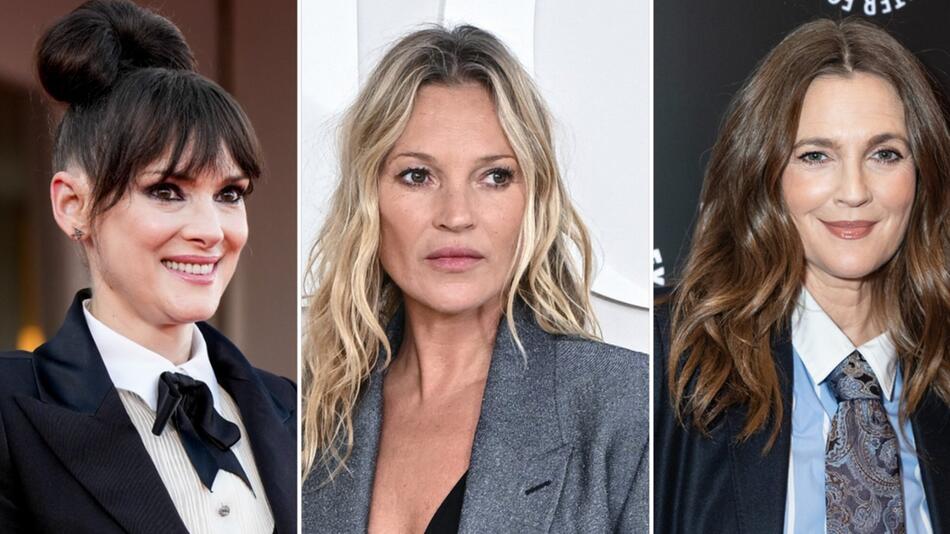 Winona Ryder, Kate Moss und Drew Barrymore waren in den 90er Jahren grosse Stars und feiern ...