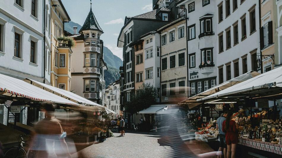 Wochenmarkt in Bozen in Südtirol