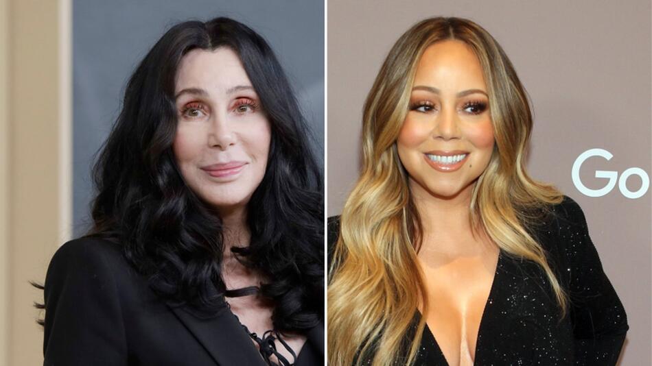 Cher (li.) und Mariah Carey haben 2024 die Chance, in die Rock & Roll Hall of Fame aufgenommen ...