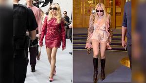 Madonna setzt in Paris auf Spitze und Seide.