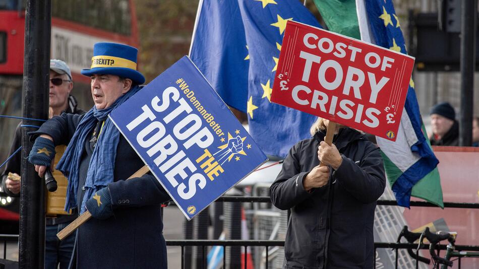 Demonstranten in London