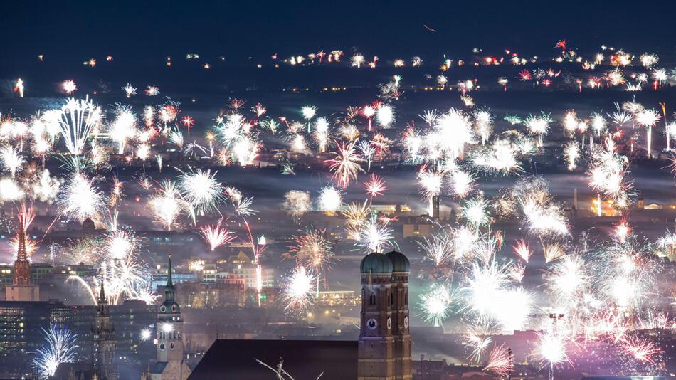 Silvesterfeuerwerk in München