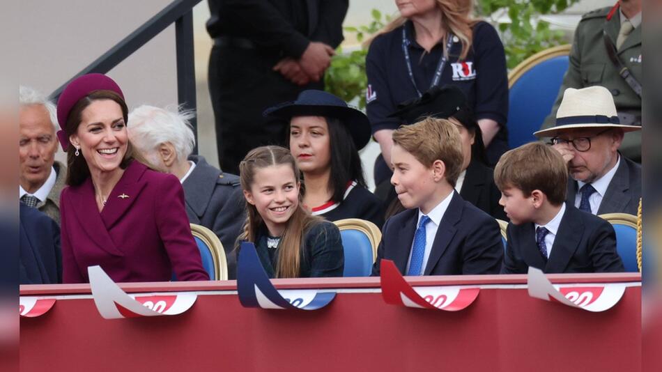 Prinzessin Kate mit den Kindern Charlotte, George und Louis.