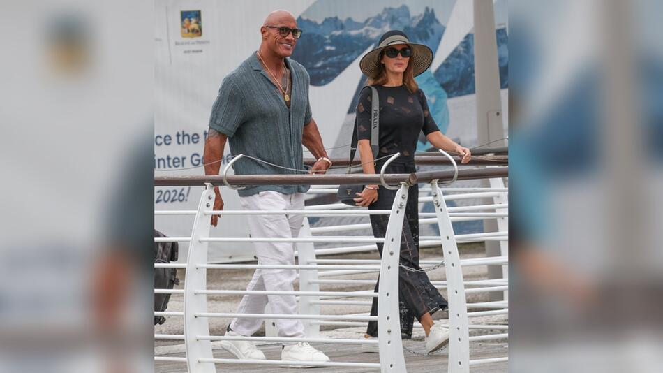 Dwayne "The Rock" Johnson und Emily Blunt in Venedig.