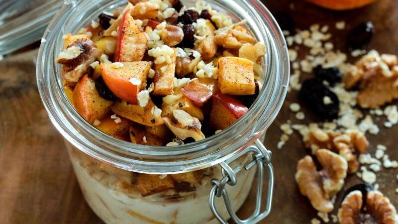 Overnight Oats mit Bratapfel