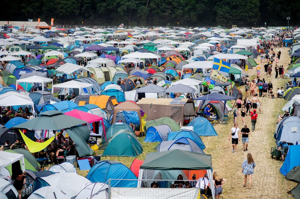 Zelte beim Hurricane Festival