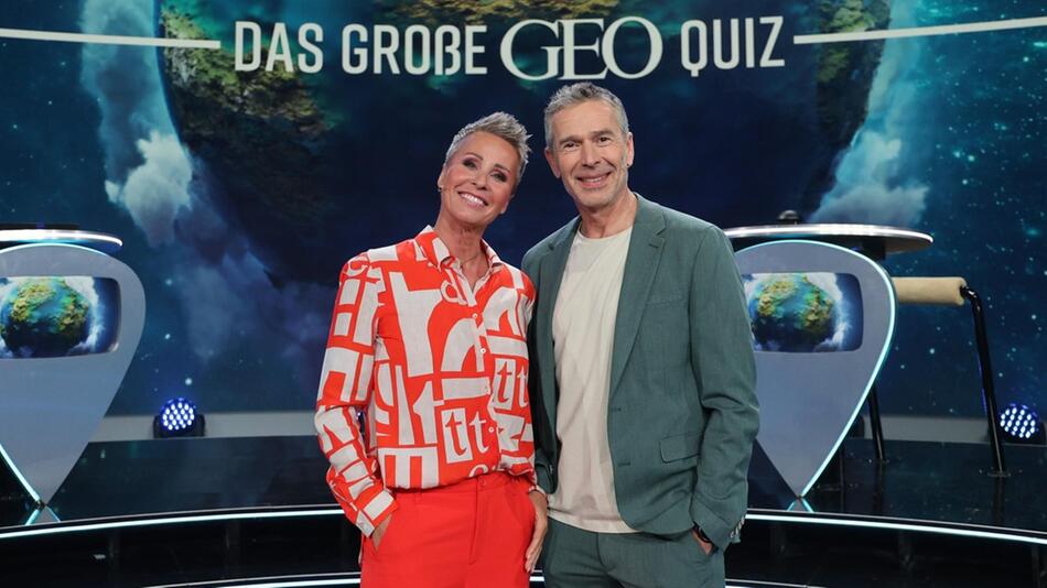 Sonja Zietlow und Dirk Steffens werden durch "Das grosse Geo-Quiz" führen.