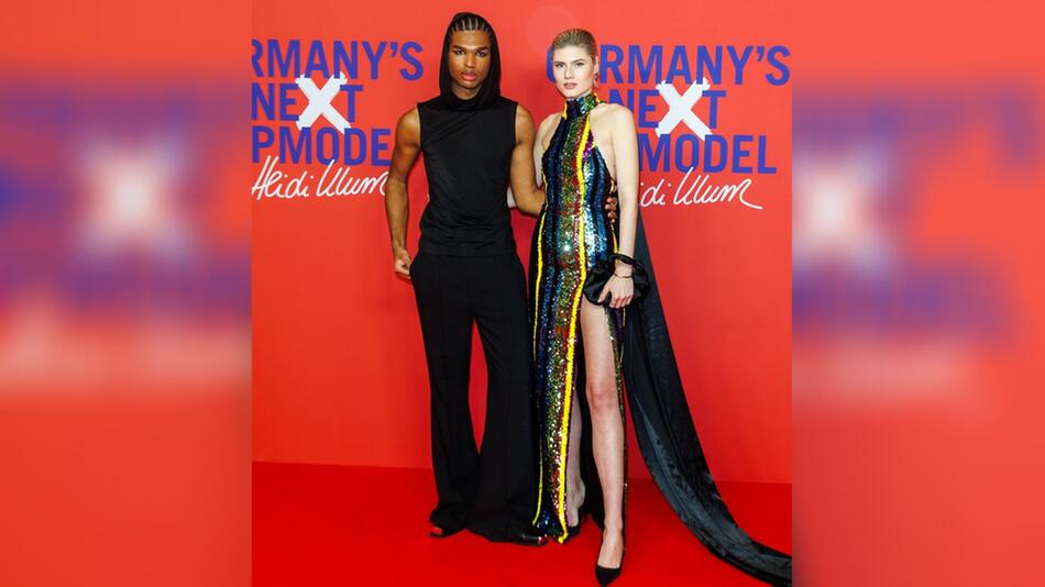 "Germany's next Topmodel"-Vorjahressieger Jermaine und Lea beim Vorschau-Event in Berlin.