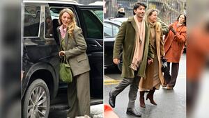 Blake Lively (l.) und Justin Baldoni im Februar auf dem Weg ins Gericht.
