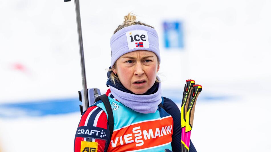 Biathletin Ingrid Landmark Tandrevold beim Training in Oberhof