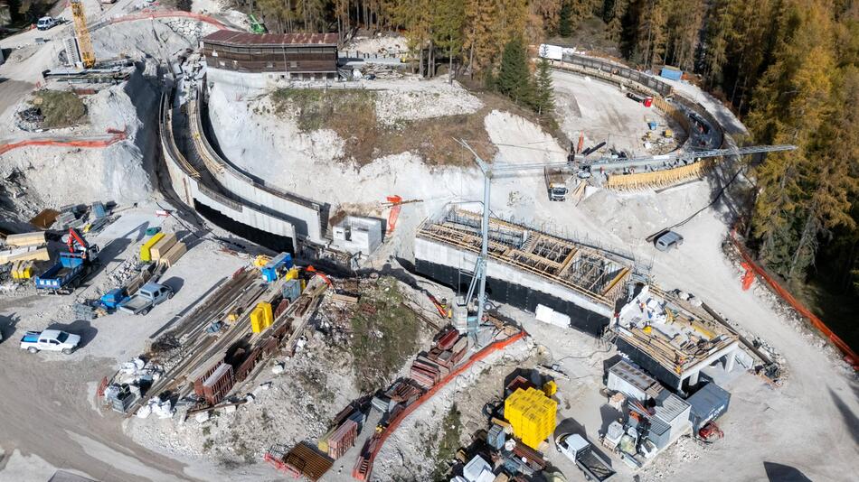 So sah es im vergangenen November auf der Baustelle in Cortina aus