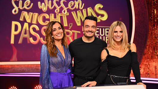 Jana Ina und Giovanni Zarrella mit Michelle Hunziker (re.)